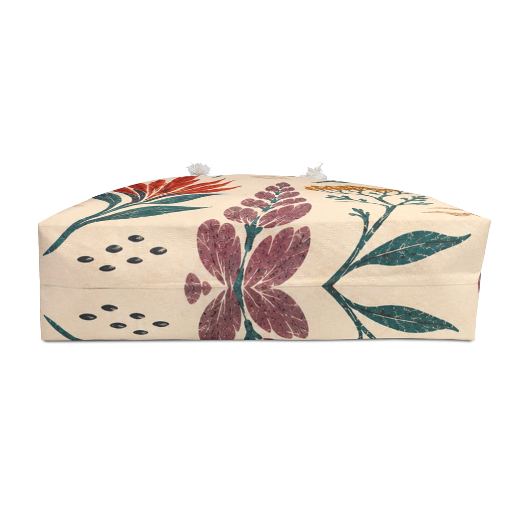 Floral Weekender Bag — Boho Wildflower Travel Tote