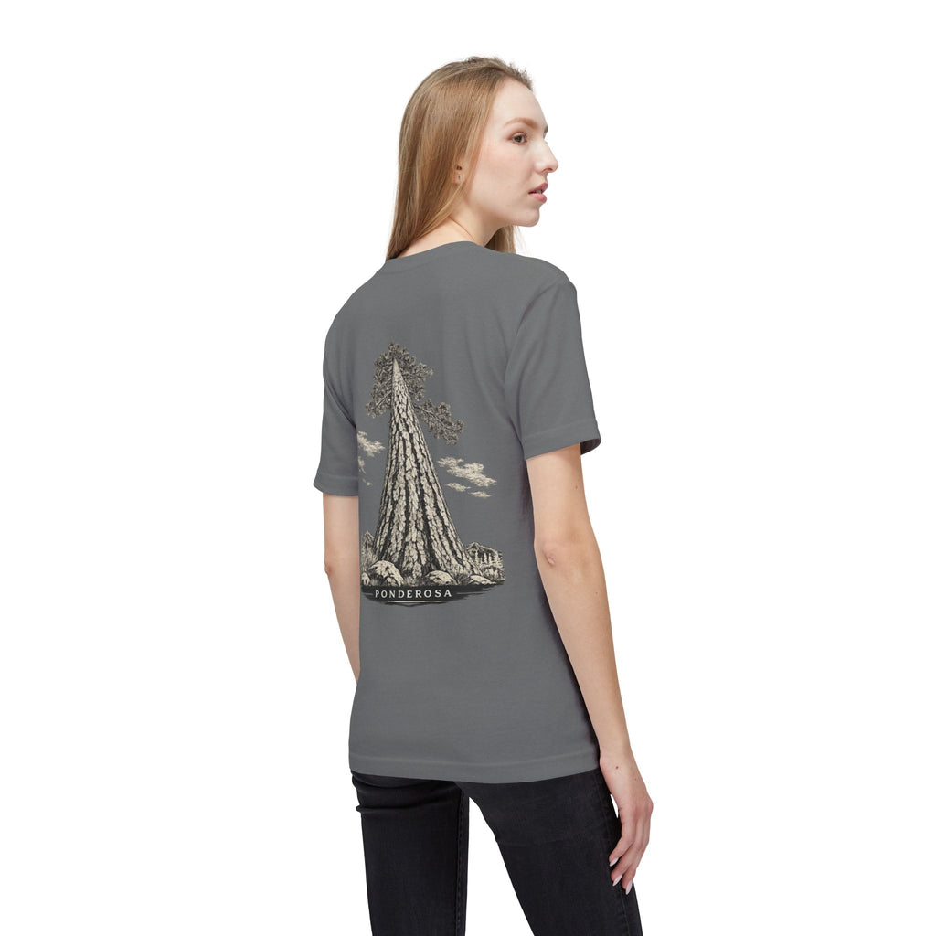 Ponderosa Midweight T-shirt, Made in USA, Charcoal or Olive