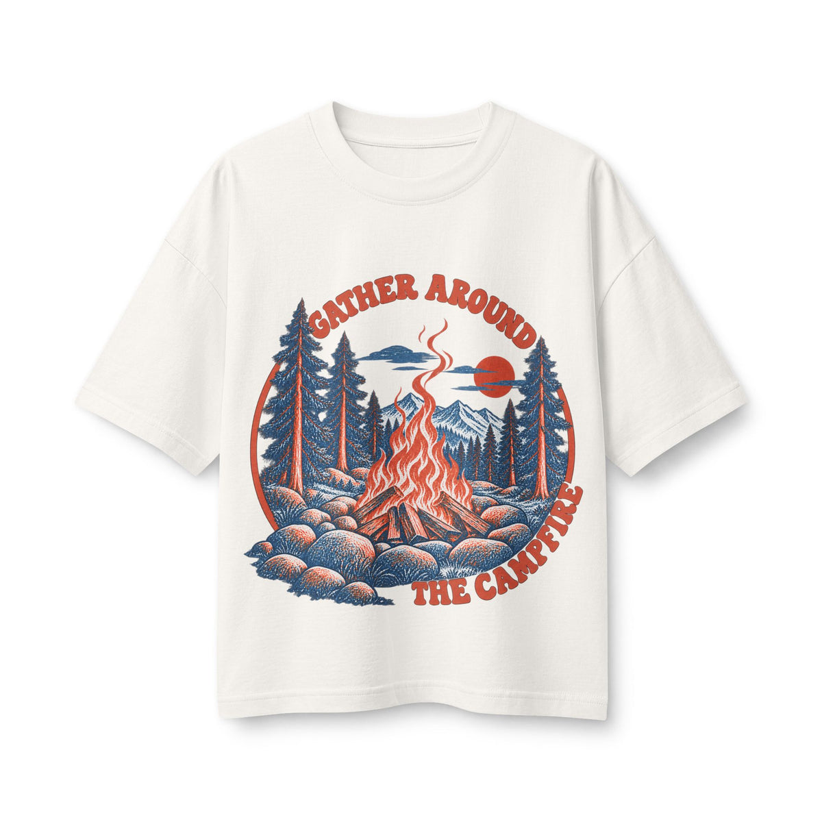 Gather Around the Campfire T-Shirt | Camping Campfire Graphic Tee