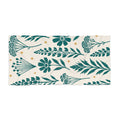 Floral Breeze Beach Towel — Teal Botanical Print with Gold Stars
