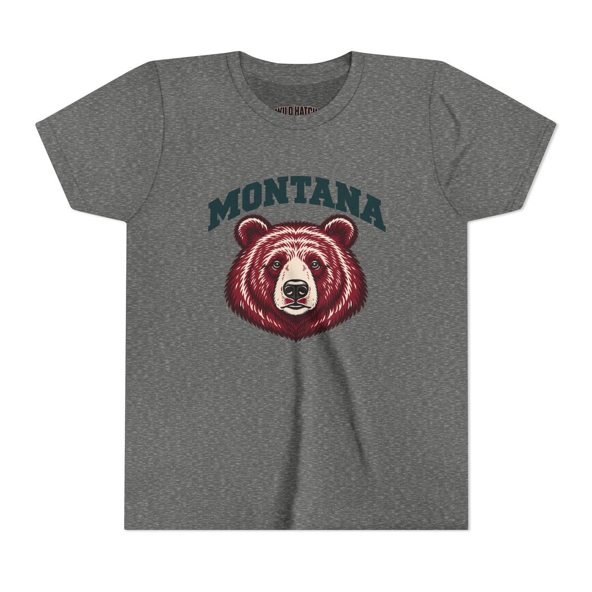 Montana Bear Youth Tee, Maroon or Teal