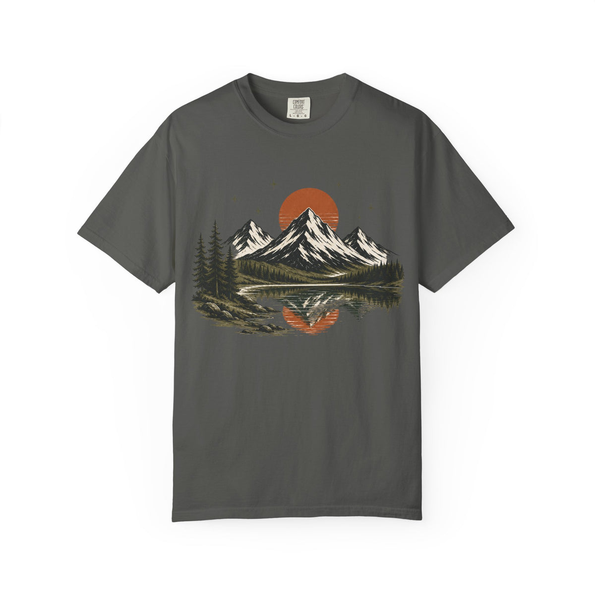 Mountain Lake Sunset Camping Tee