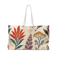 Floral Weekender Bag — Boho Wildflower Travel Tote