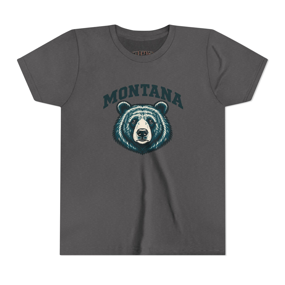 Montana Bear Youth Tee, Maroon or Teal