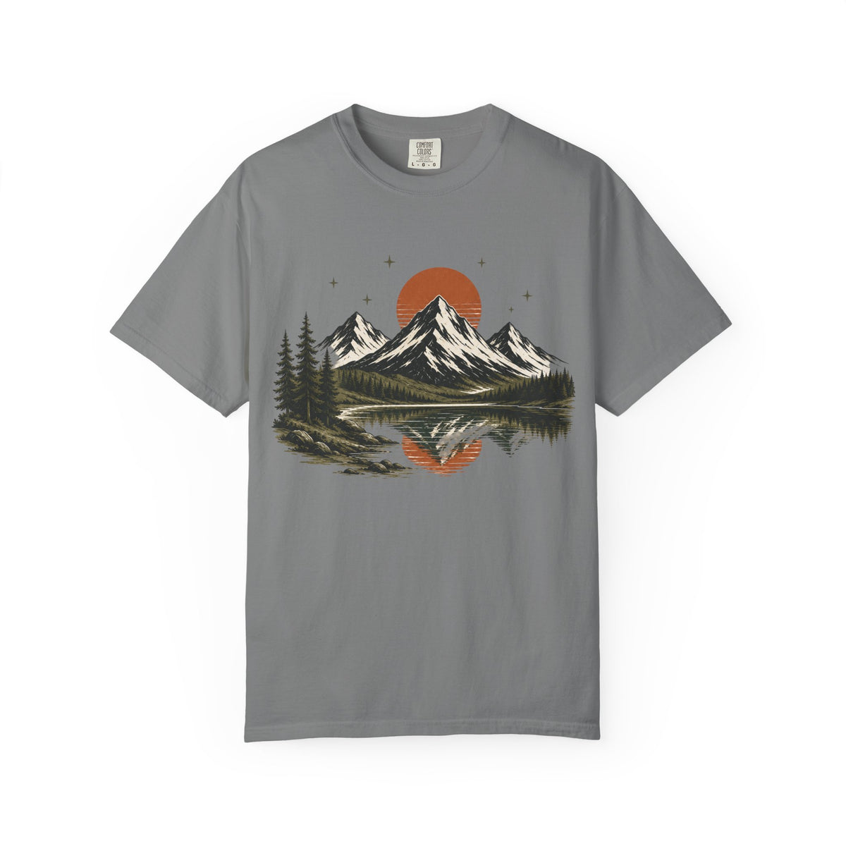 Mountain Lake Sunset Camping Tee