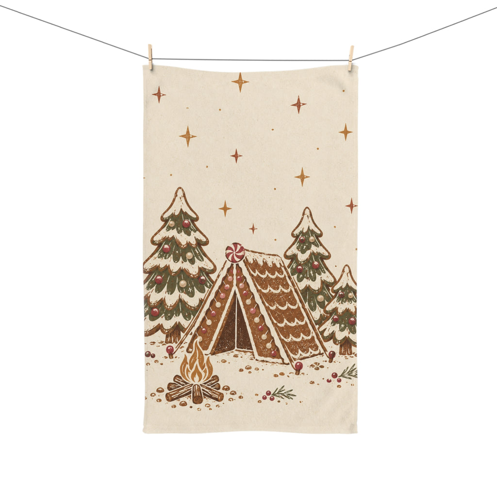 Camp Gingerbread Hand Towel