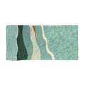 Teal Abstract Mountain Lake Beach Towel