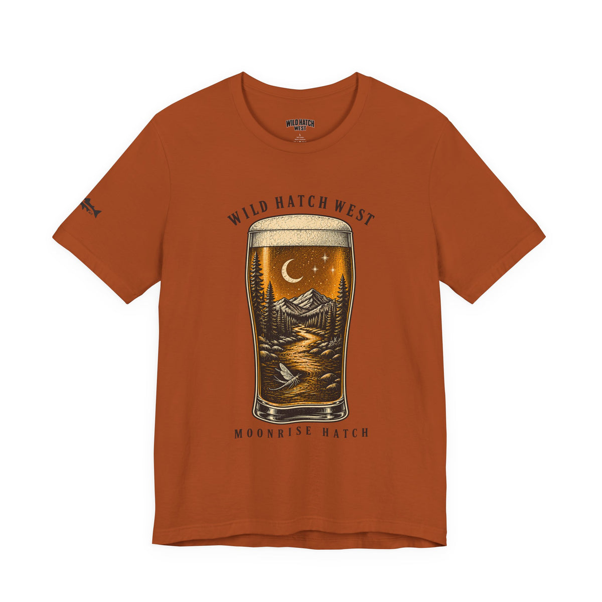 Moonrise Hatch Beer Pint T-Shirt, Autumn or Olive