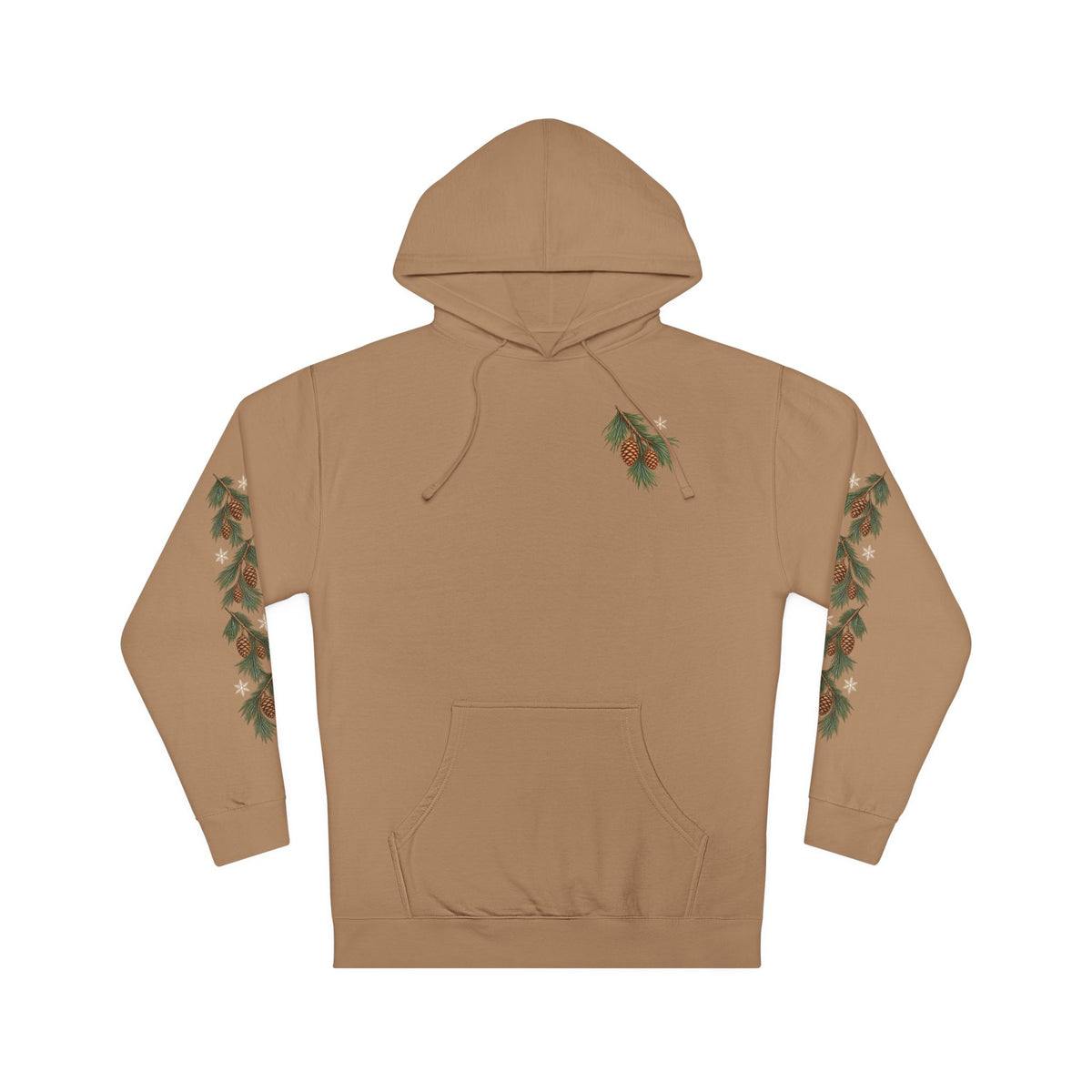 Navy Winter Pine Sleeve Artwork Hoodie