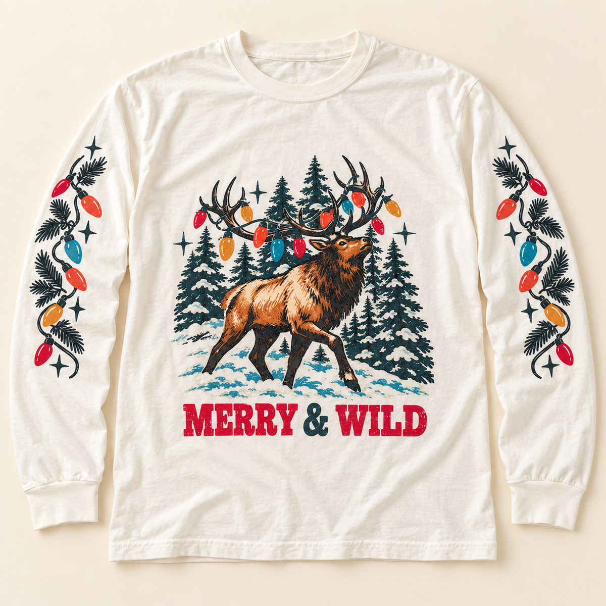 Merry & Wild Elk Long Sleeve Tee