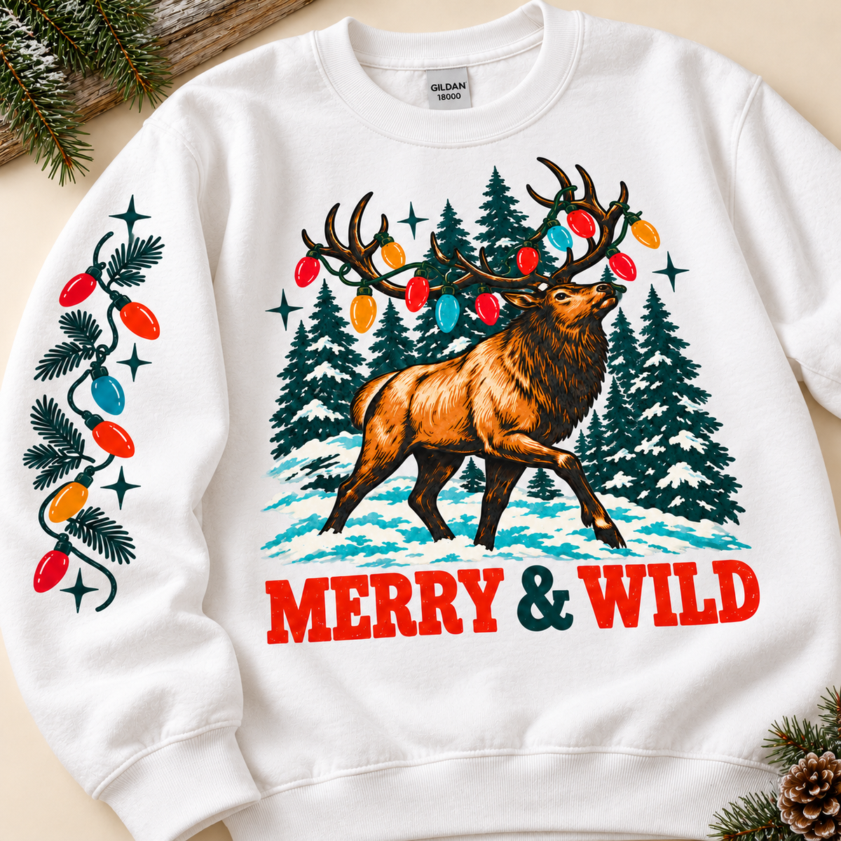 Merry & Wild Christmas Crewneck Sweatshirt