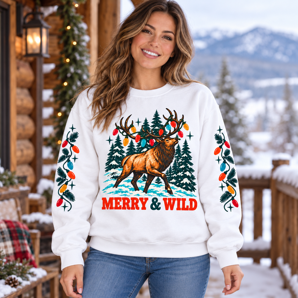 Merry & Wild Christmas Crewneck Sweatshirt