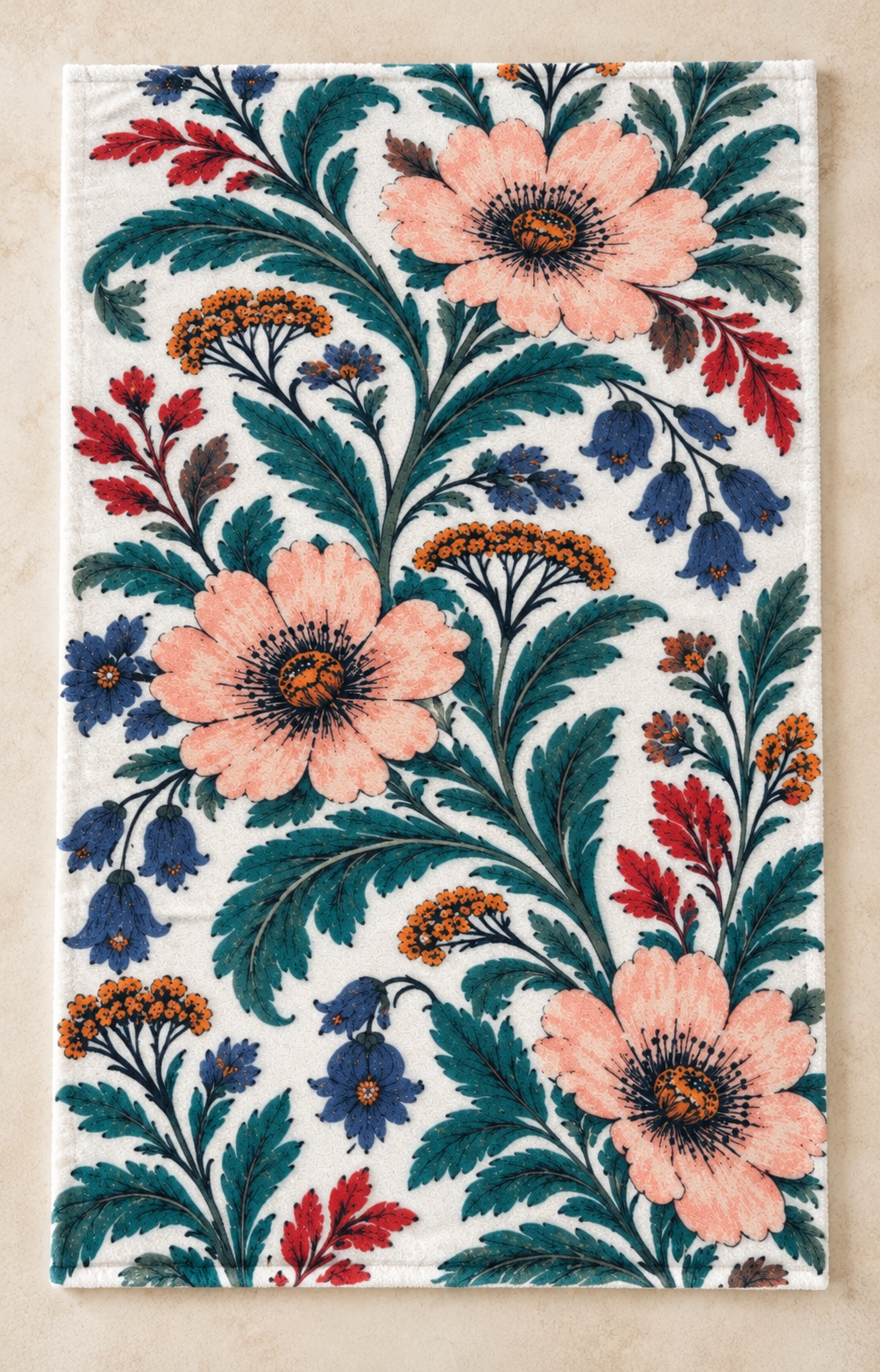 Pink Peony Botanical Hand Towel