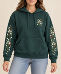 Winter Botanical Blossom Sleeve Artwork Hoodie