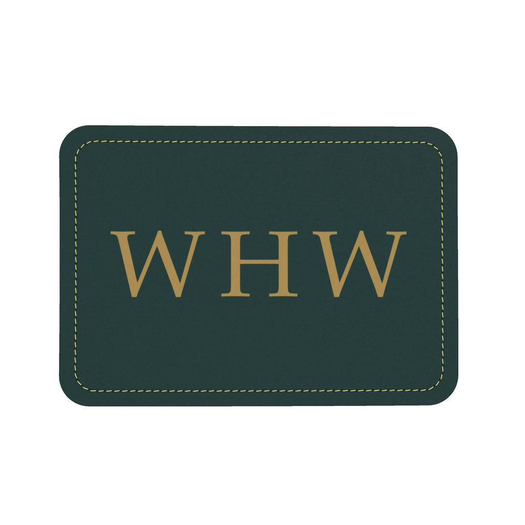 Large River Cut Leather Clutch | Deep Teal Topographic Design