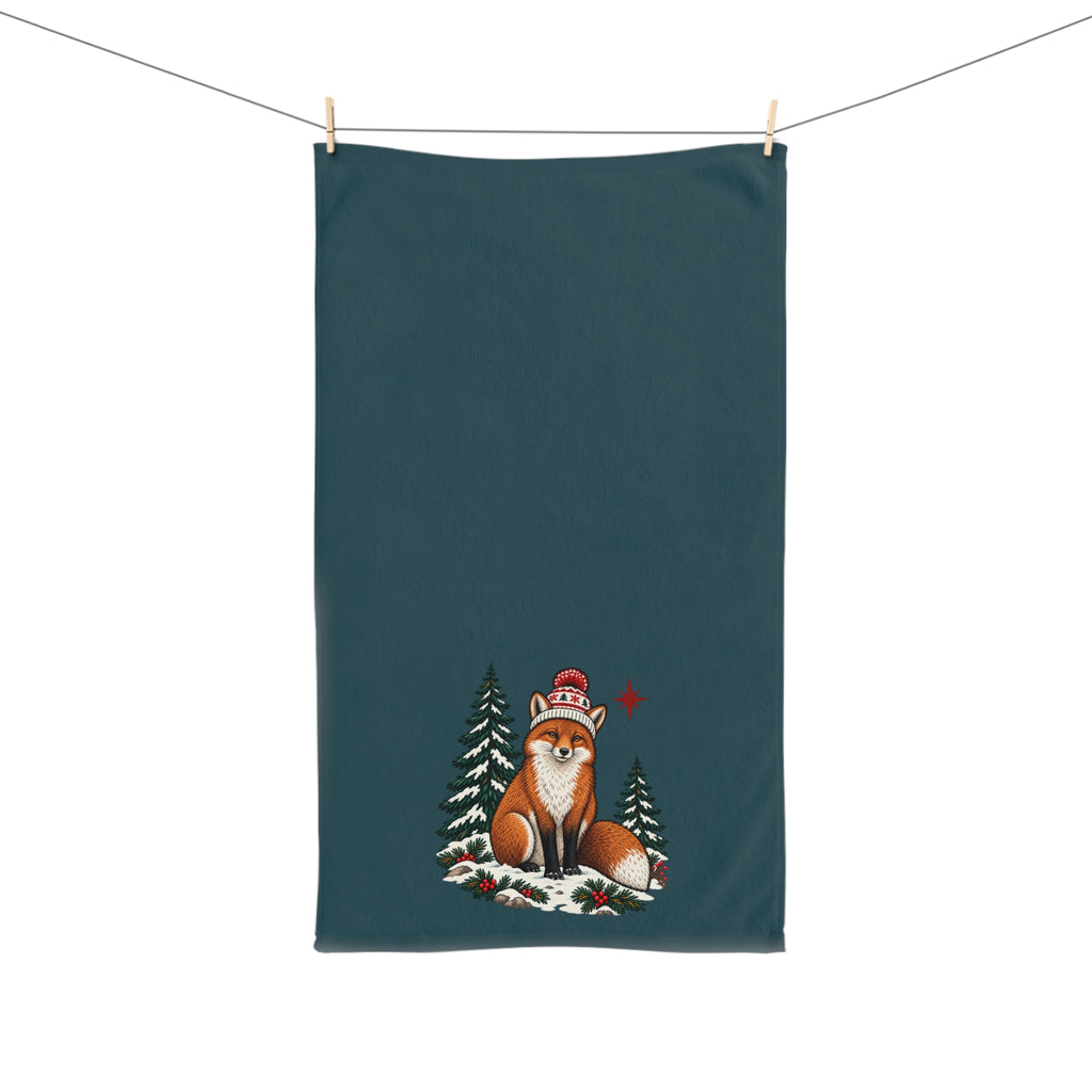 Fox Holiday Hand Towel