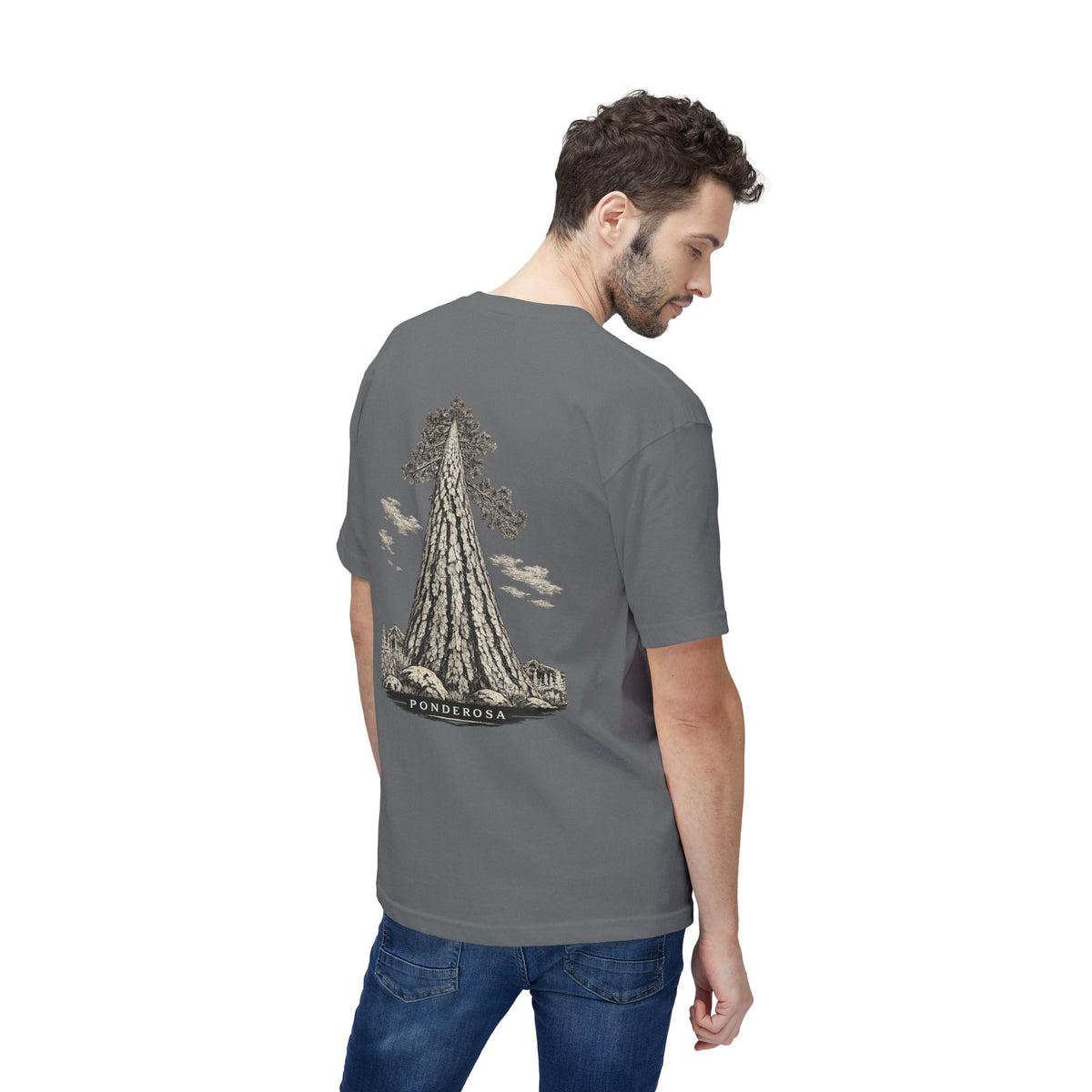 Ponderosa Midweight T-shirt, Made in USA, Charcoal or Olive