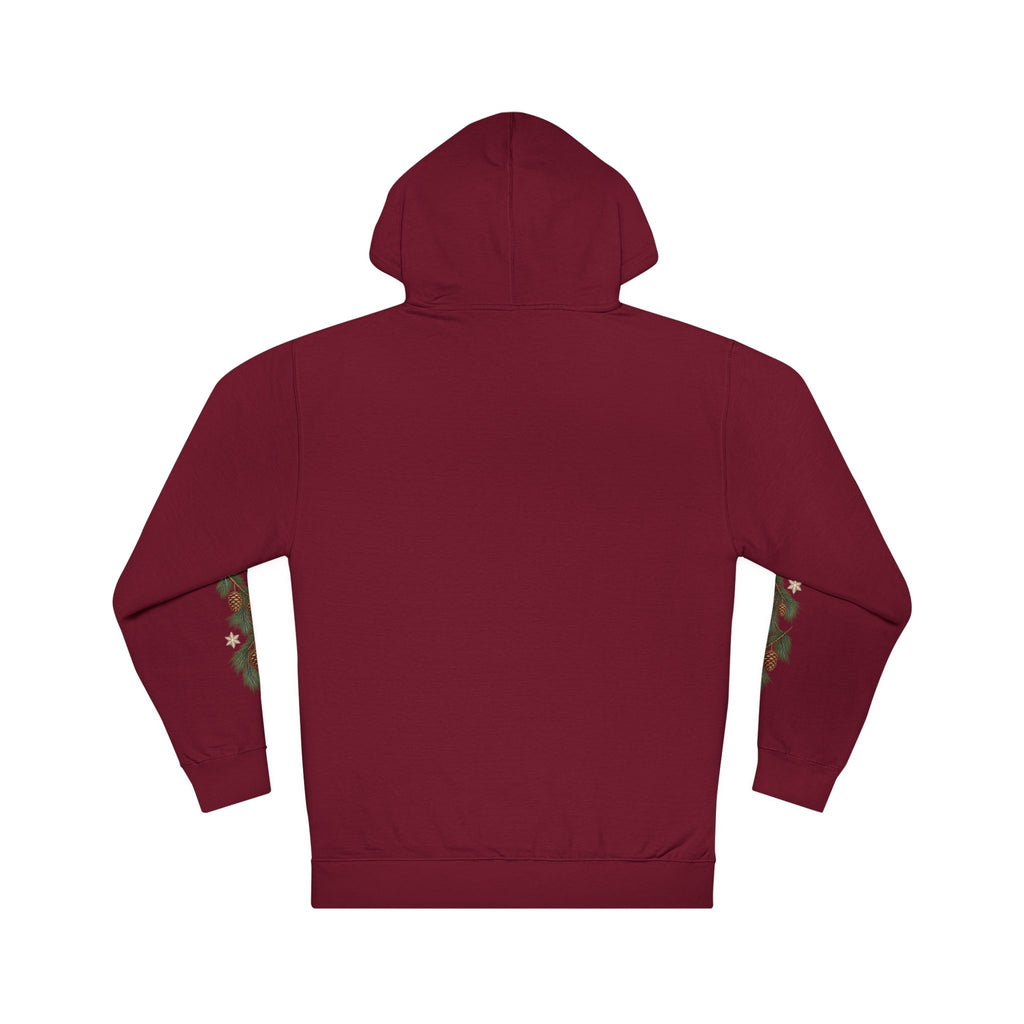 Navy Winter Pine Sleeve Artwork Hoodie