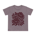 Maroon Peony Linocut Women’s Tee, Mauve