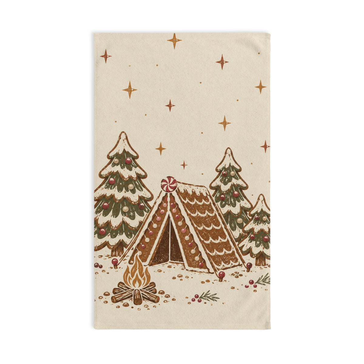 Camp Gingerbread Hand Towel