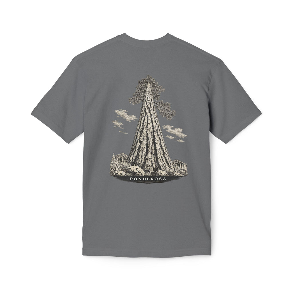 Ponderosa Midweight T-shirt, Made in USA, Charcoal or Olive