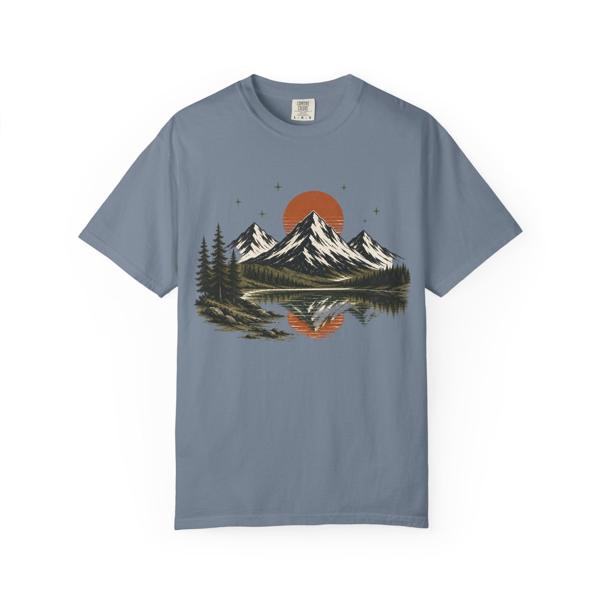 Mountain Lake Sunset Camping Tee