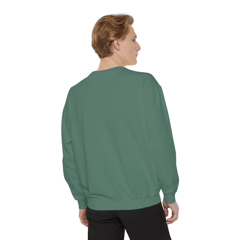 Floral Vintage Peony Sweatshirt, Green, Blue and Crimson