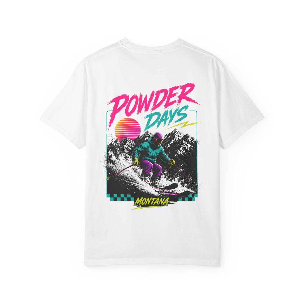 Powder Days T-Shirt — Vintage Ski Graphic Tee (Montana)