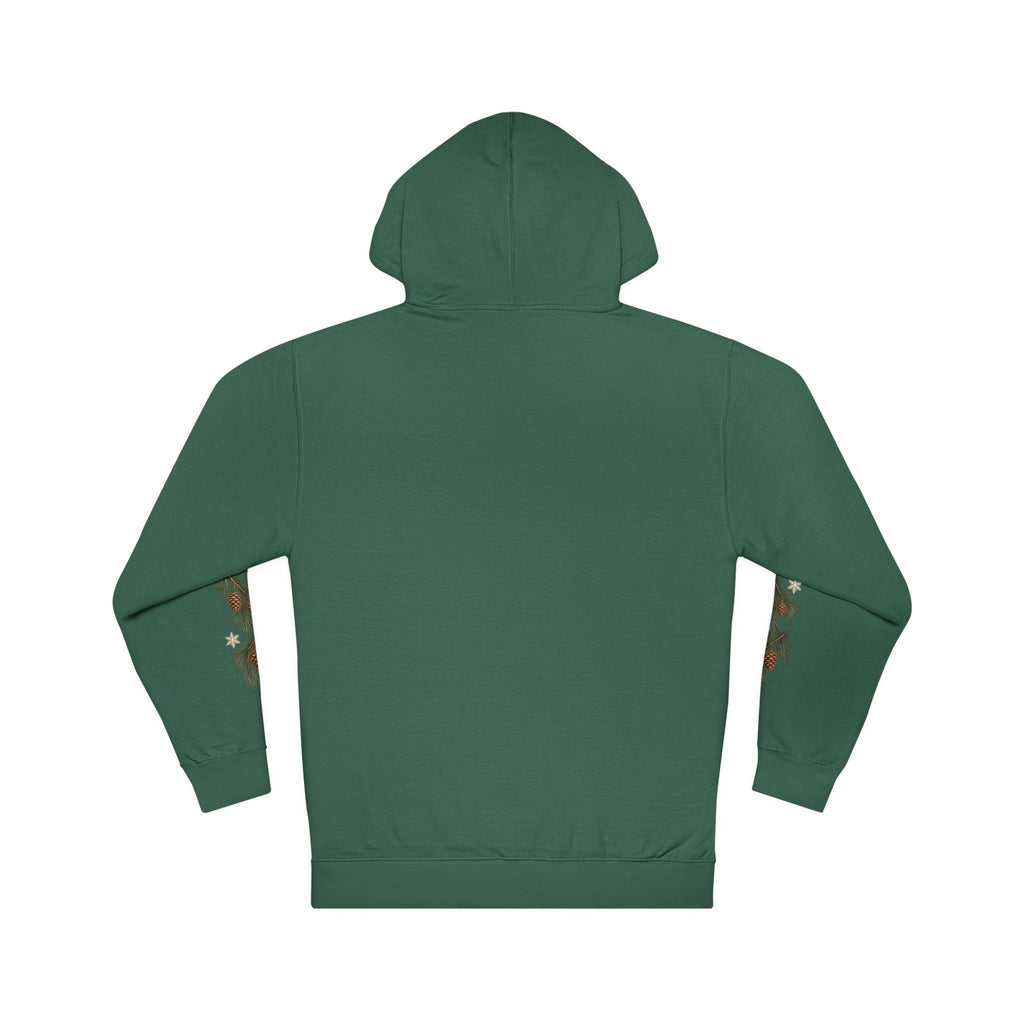 Navy Winter Pine Sleeve Artwork Hoodie