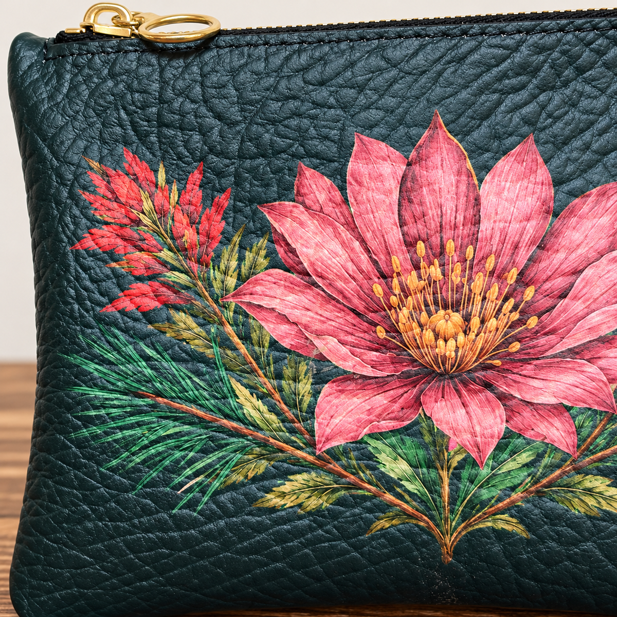 High Meadow Leather Clutch Bag