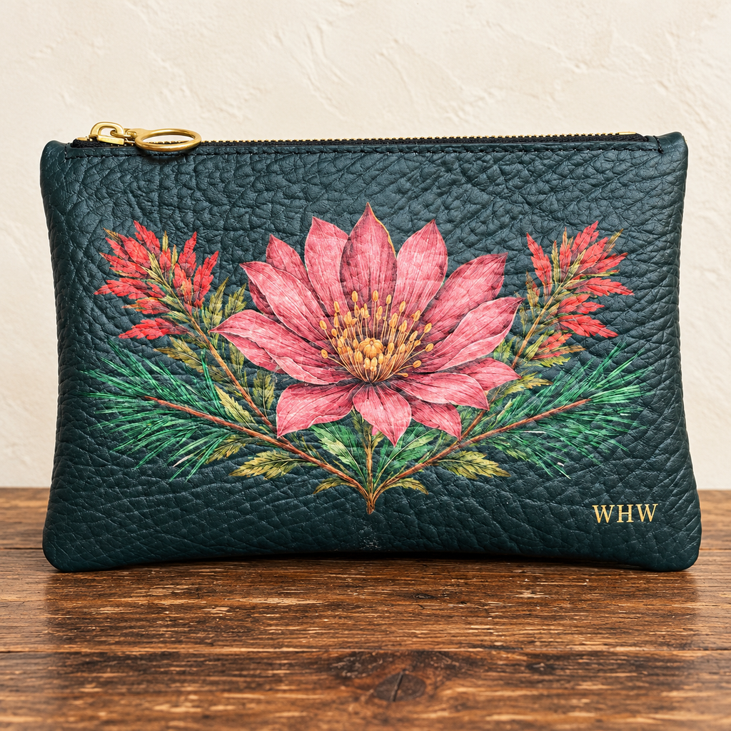 High Meadow Leather Clutch Bag