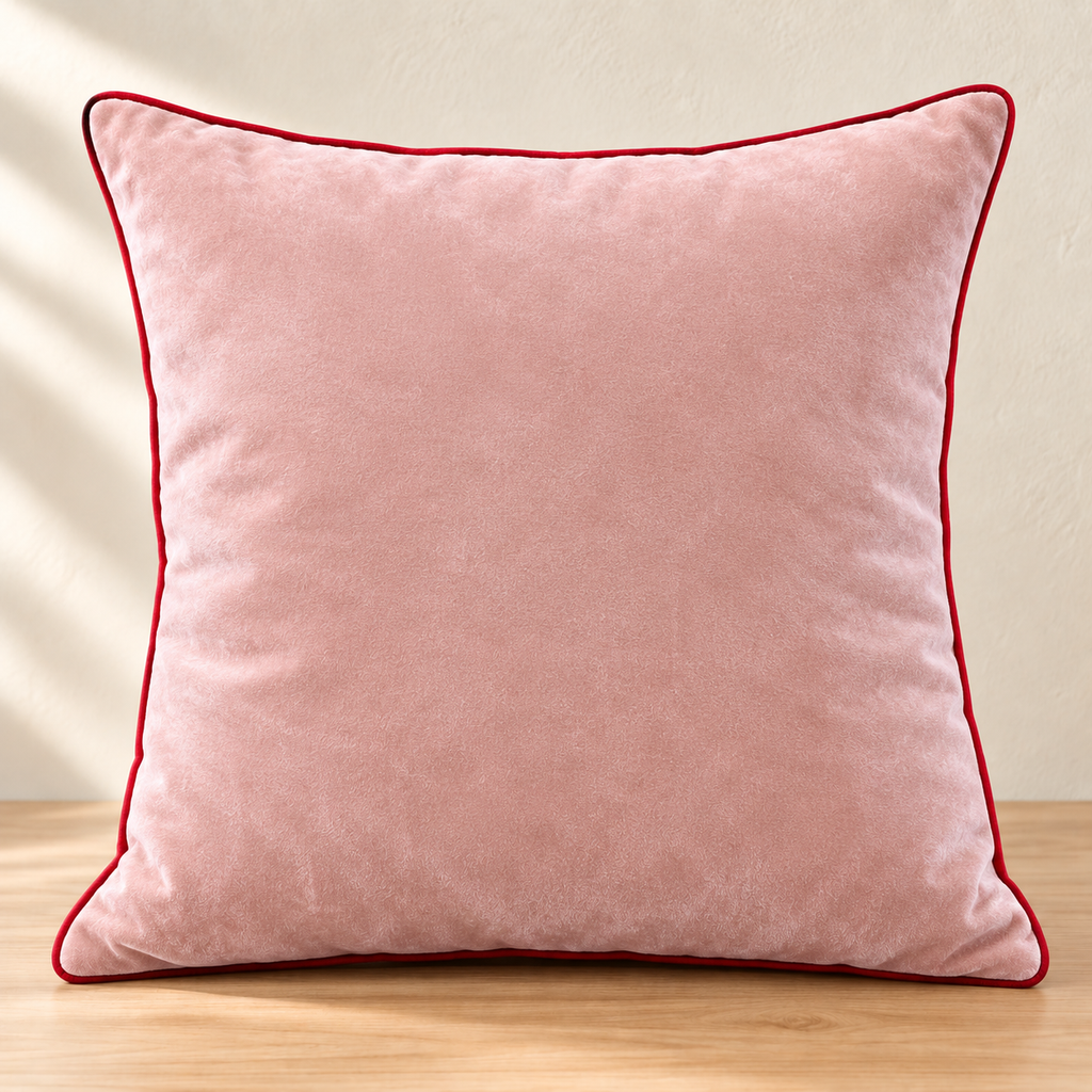Deep Navy Meadow Velvet Pillow