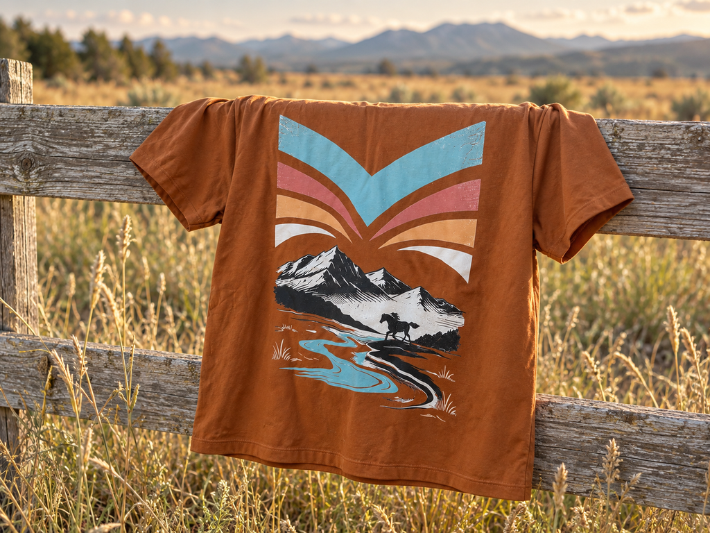 River Rodeo Boxy Tee- Western Adventure Tee
