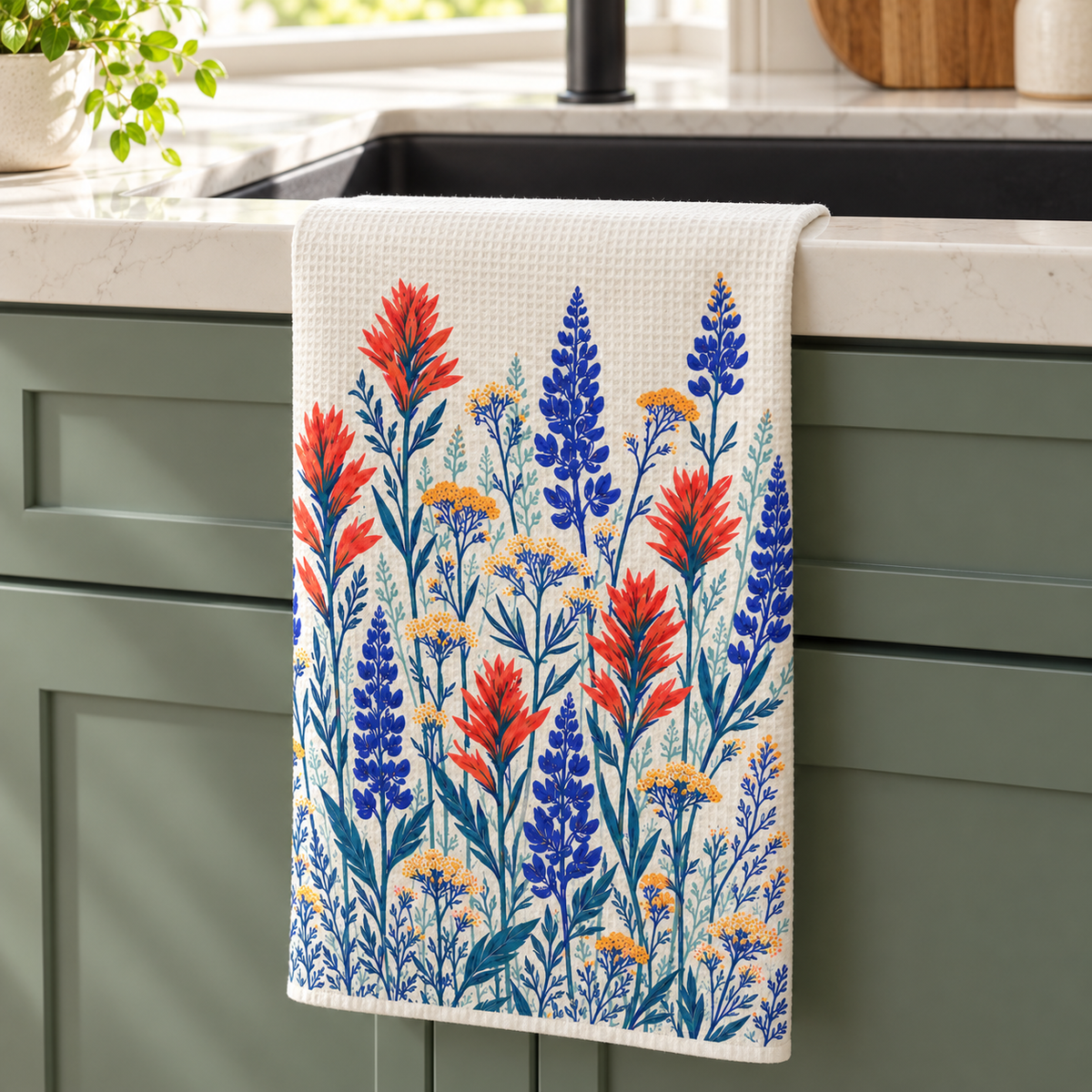 Lupine & Indian Paintbrush Tea Towel