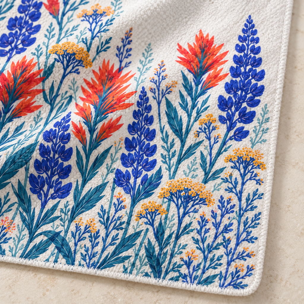 Lupine & Indian Paintbrush Tea Towel