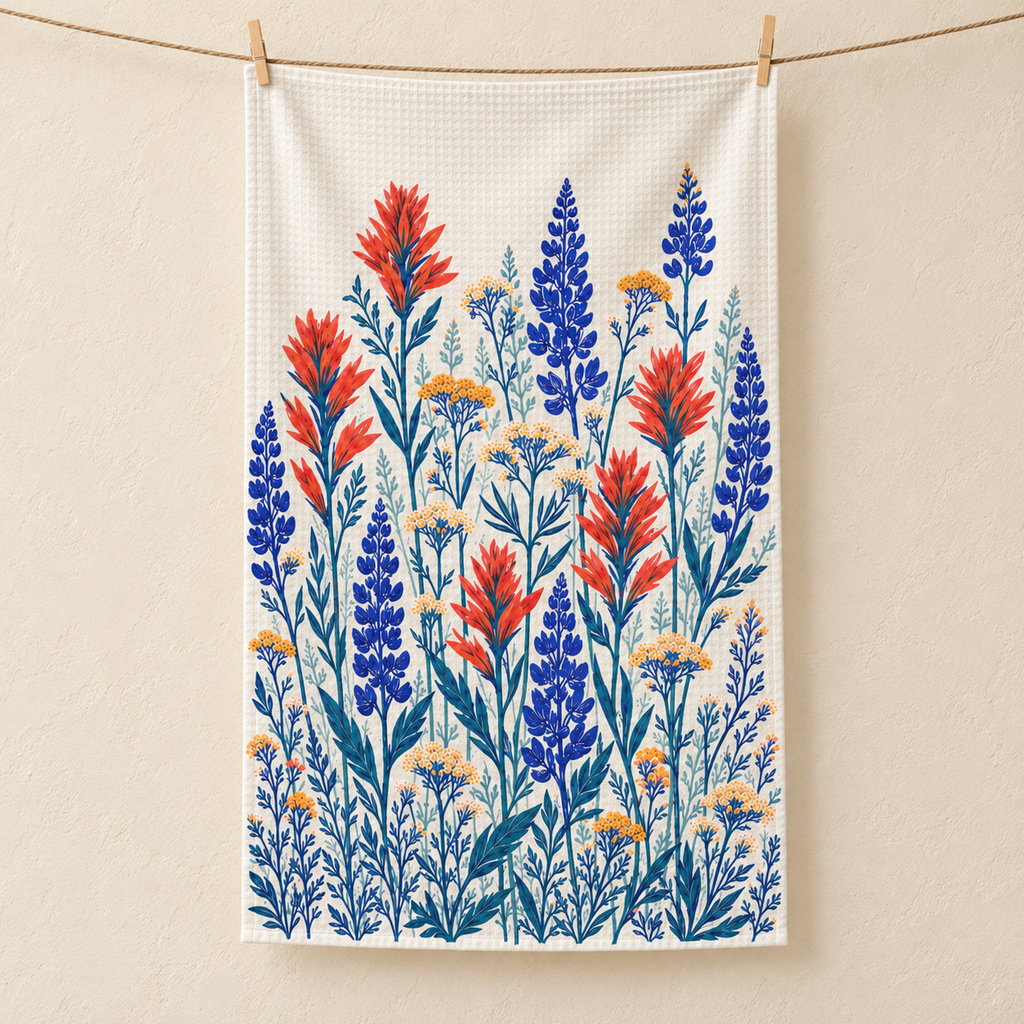 Lupine & Indian Paintbrush Tea Towel