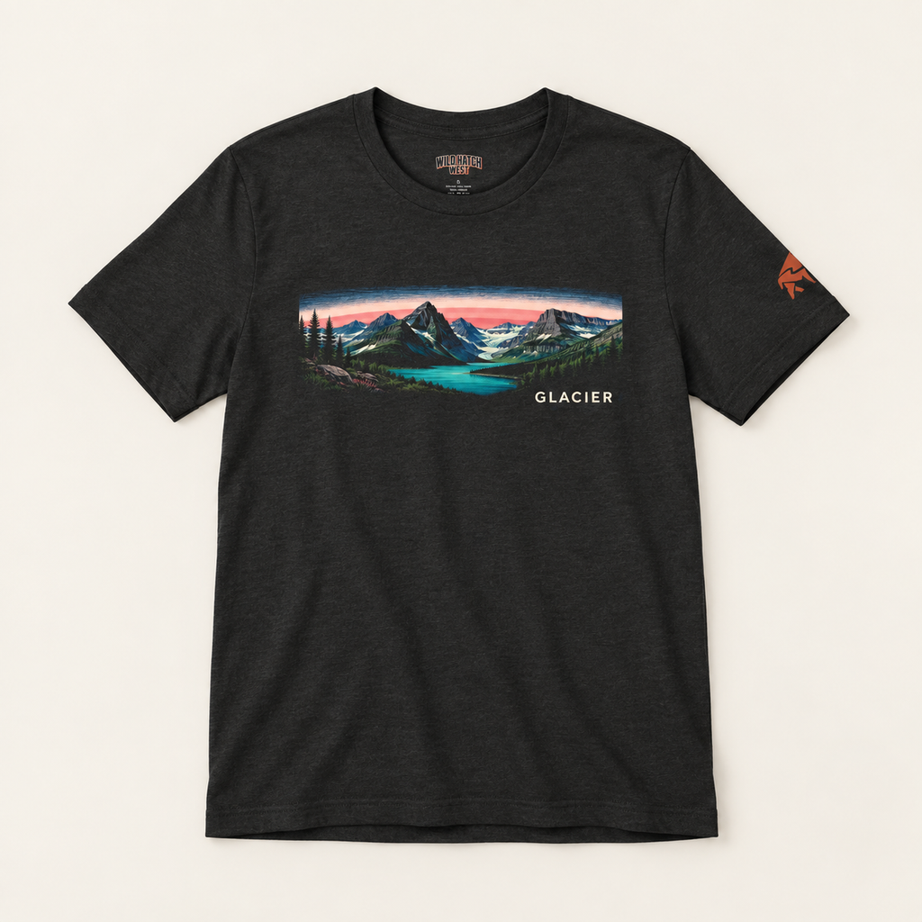 Glacier Lake Sunset Tee