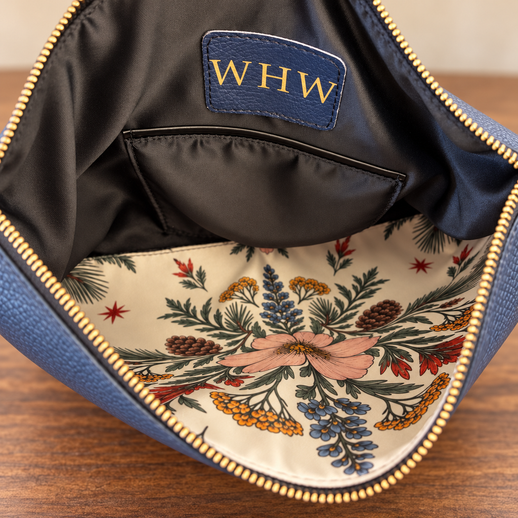 Indigo Meadow Clutch Purse