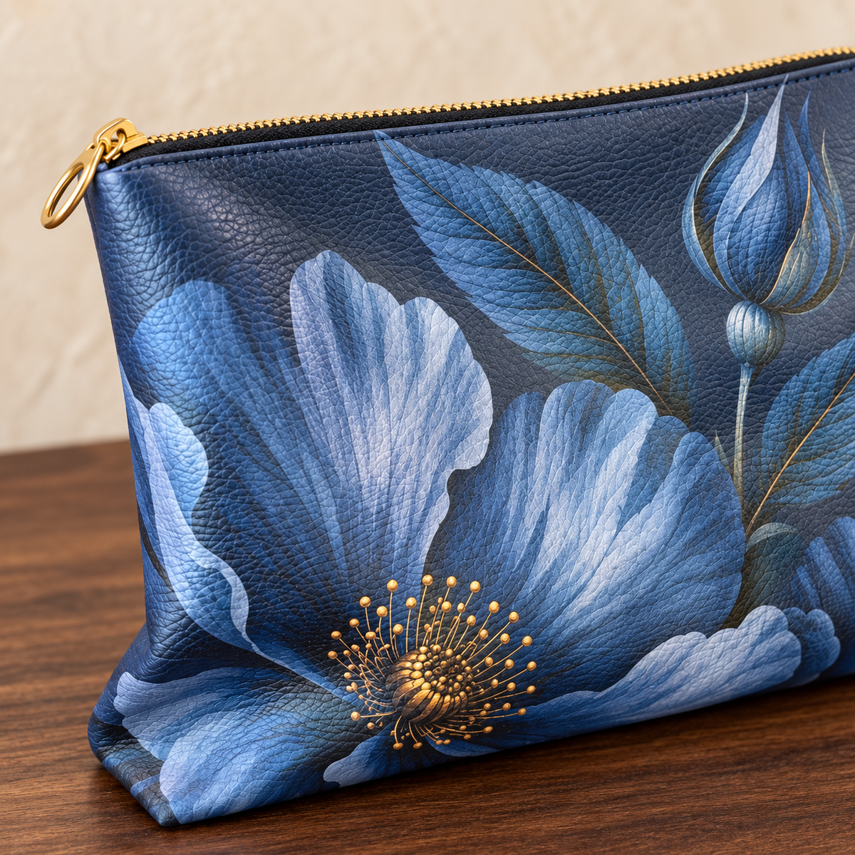 Indigo Meadow Clutch Purse