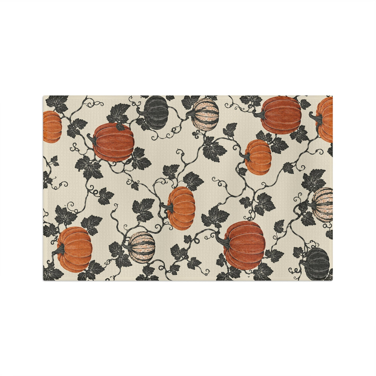 Vintage Pumpkin Vine Tea Towel | Fall Kitchen Decor — product photo 4