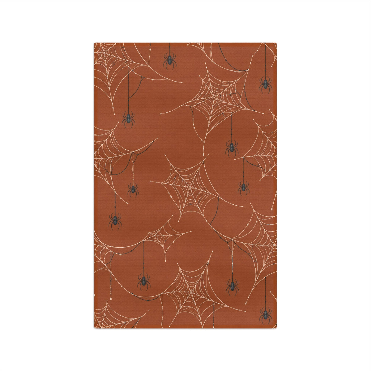 Vintage Spiderweb Pattern Microfiber Tea Towel | Halloween Kitchen Decor — product photo 2