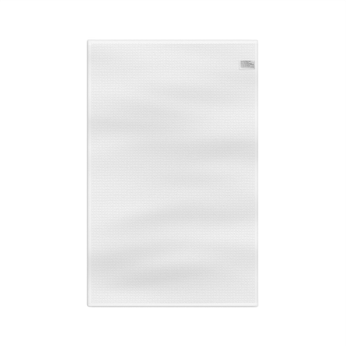 Plain white reverse of the Lupine and Bellflower tea towel